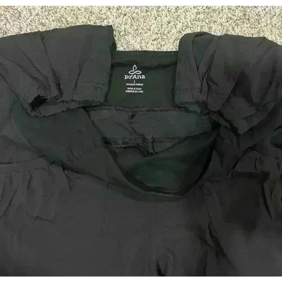 PrAna black pants size Large with jogger pull string bottom. - Picture 2 of 4